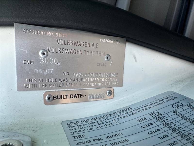 2007 VW T5 MULTIVAN 4MOTION COMFORTLINE [USED]