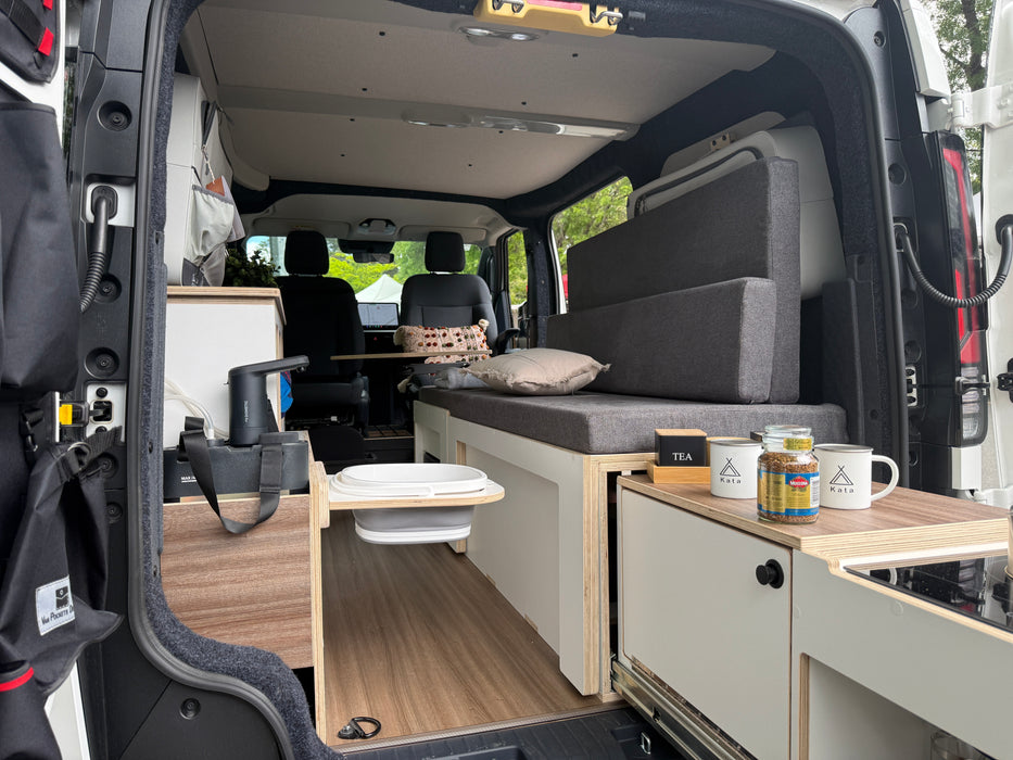 32D273B6-Kia PV5 Camper Interior - Day Mode with Sink and Tap