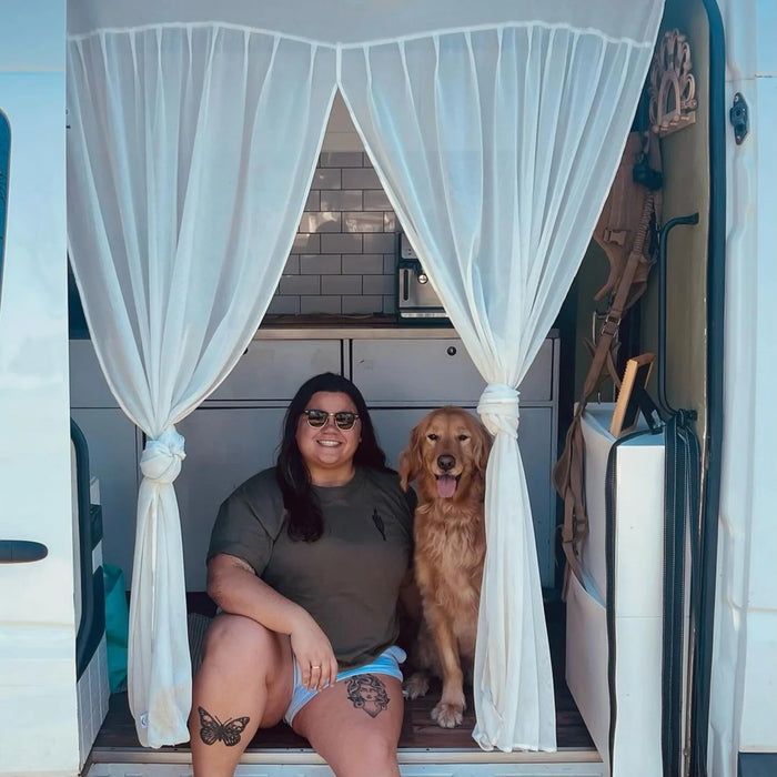 Living in a Bubble Universal Magnetic Side Door Van Fly Screen - Standard Size - White