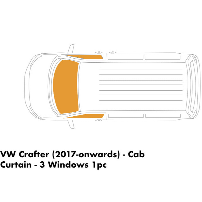 VW Crafter (2017-onwards) - Cab Curtain - 3 Windows 1pc
