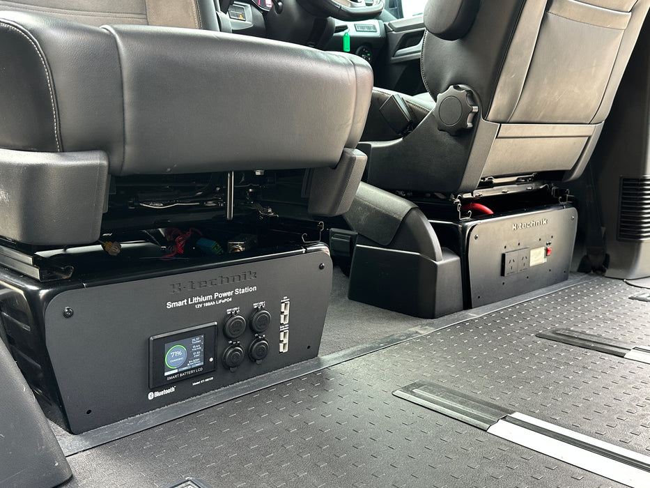 Premium T6.1 California K-technik 12v 173ah LifePO4 Smart Lithium under-seat Power station to replace AGM Bundle - includes Orion XS 50A DC-DC Charger