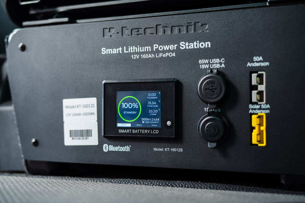 12V 160Ah LiFePO4 Smart Lithium Under-seat Power Station for VW Campervans V2