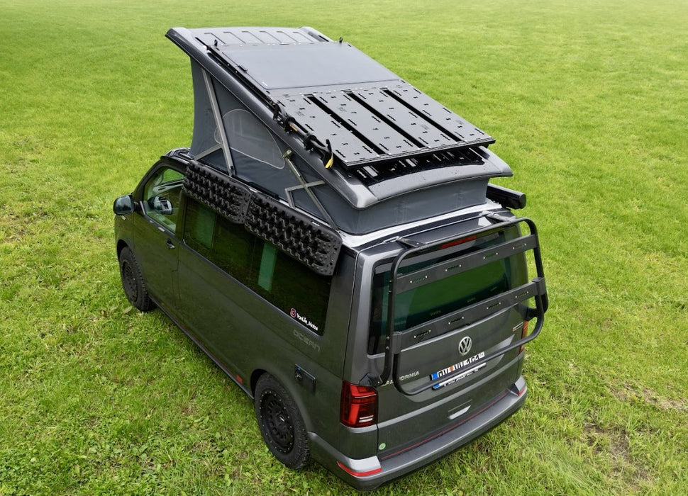 Rolling Space Roof Rack VW T5 & T6 California Pop-Up Roof Lifting Roof - Full Rack - KIT