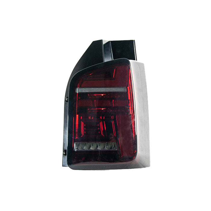 VW T6.1 – Rear Lights – Sequential Indicator – LED – RHD – Barn Door – Red Smoke