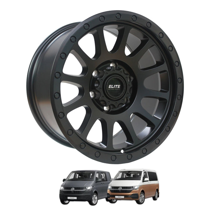 17in Alloy Wheel for VW T6.1 / T6 / T5 - Satin Black - 17x8 - 25P
