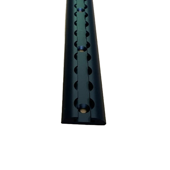 Airline Track Securing Rail / Anchor Track 42mm Wide - Black - Rounded - 1M