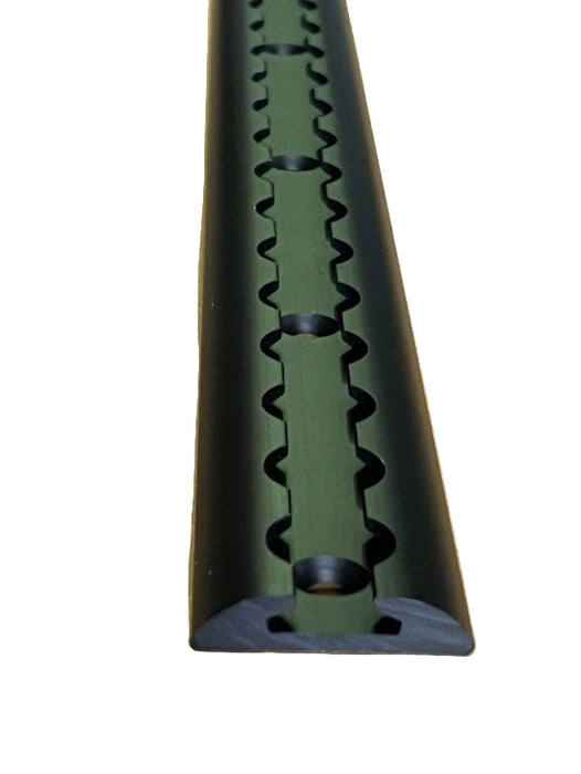 Airline Track Securing Rail / Anchor Track 42mm Wide - Black - Rounded - 1M