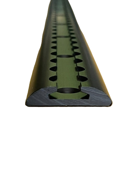 Airline Track Securing Rail / Anchor Track 42mm Wide - Black - Rounded - 1M