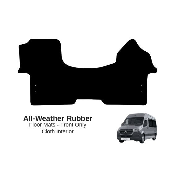 KombiLife All-Weather Rubber Floor Mats For Mercedes-Benz Sprinter 2019+ (Cloth Interior) – Fronts Only