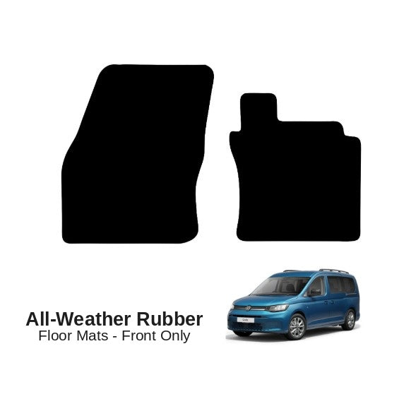 KombiLife All-Weather Rubber Floor Mats For VW Caddy 5 Maxi (2021+) – Fronts Only