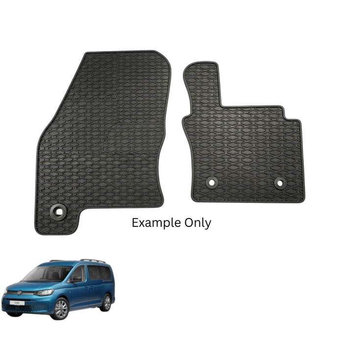 KombiLife All-Weather Rubber Floor Mats For VW Caddy 5 SWB (2021+) – Fronts Only