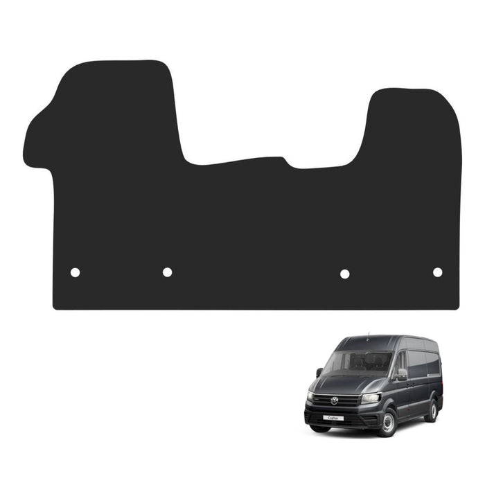 KombiLife All-Weather Rubber Floor Mats for VW Crafter MWB (2017 Onwards) – Front Cab 1-Piece Mat