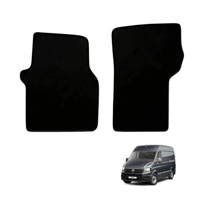 KombiLife All-Weather Rubber Floor Mats for VW Crafter MWB (2017 Onwards) – Front Cab 2-Piece Mats