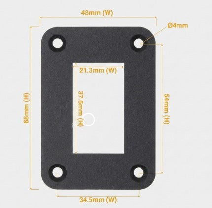 Aluminium 1 Gang Panel – Rocker Switch