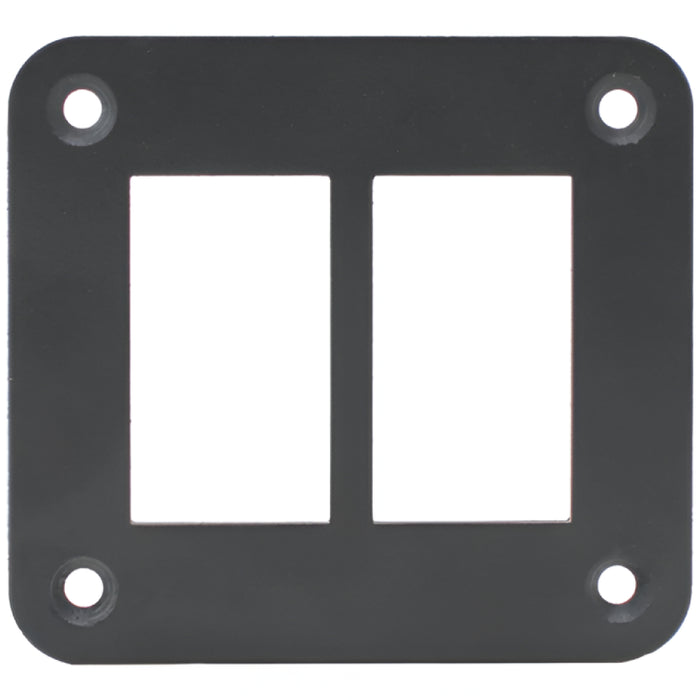Aluminium 2 Gang Panel – Rocker Switch