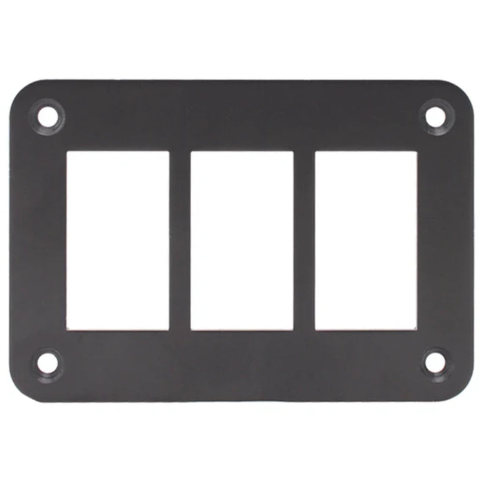 Aluminium 3 Gang Panel – Rocker Switch