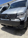 Black bullbar on VW Crafter 2024+, close up of the hoop and side loop