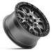 Black Rock Bolt 17x8.5 5x120 Gunmetal Grey with Black Ring alloy wheel