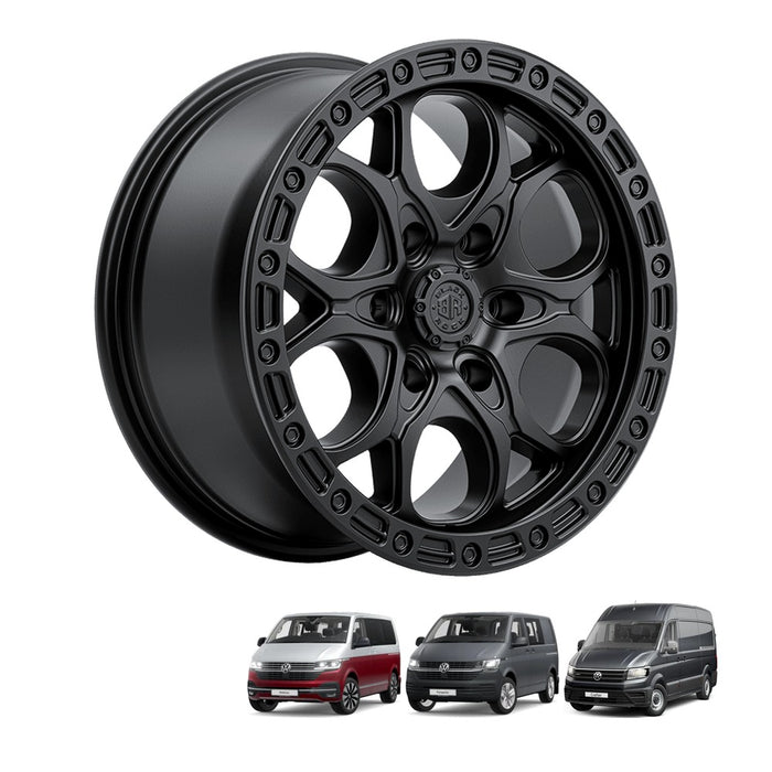 Black Rock Bolt 17x8.5 5x120 Satin Black alloy wheel