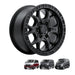 Black Rock Bolt 17x8.5 5x120 Satin Black alloy wheel