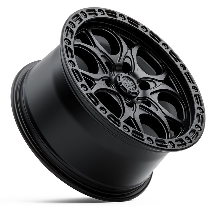 Black Rock Bolt 17x8.5 5x120 Satin Black alloy wheel