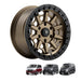 Black Rock Cage 17x8 5x120 Dark Bronze Black Ring alloy wheel