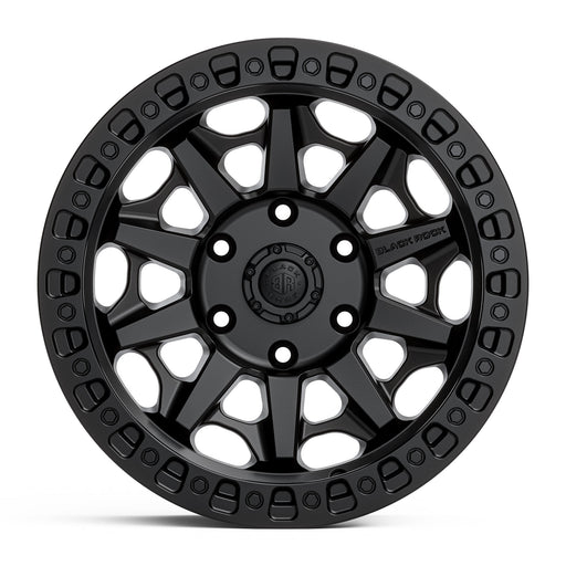 Black Rock Cage 17x8 5x120 Satin Black alloy wheel