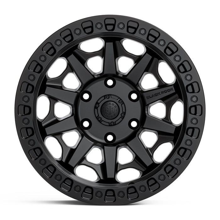 Black Rock Cage 17x8 5x120 Satin Black alloy wheel
