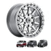 Black Rock Cage 17x8 5x120 Silver Machined alloy wheel