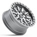 Black Rock Cage 17x8 5x120 Silver Machined alloy wheel