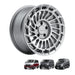Black Rock FFT01 17x8.5 5x120 Brushed Silver alloy wheel