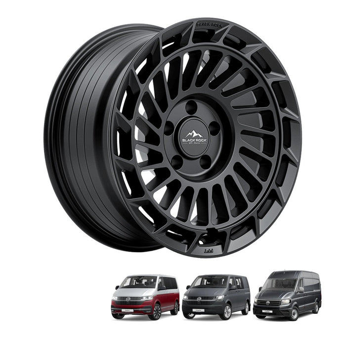 Black Rock FFT01 17x8.5 5x120 Satin Black alloy wheel
