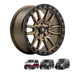 Black Rock Rambler 17x8.5 5x120 Dark Bronze Black Ring alloy wheel