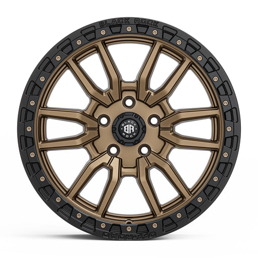 Black Rock Rambler 17x8.5 5x120 Dark Bronze with Black Ring alloy wheel