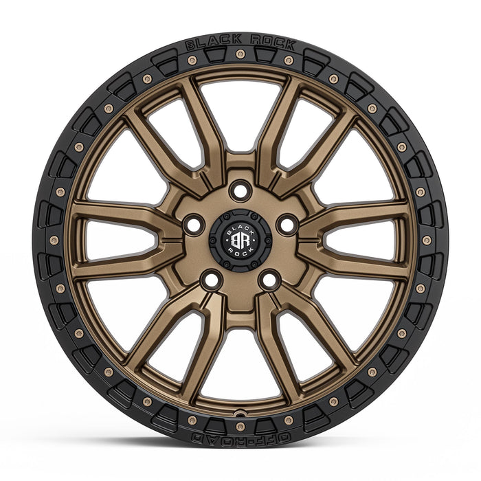 Black Rock Rambler 17x8.5 5x120 Dark Bronze with Black Ring alloy wheel