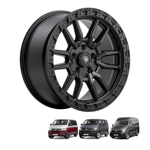 Black Rock Rambler 17x8.5 5x120 Satin Black alloy wheel