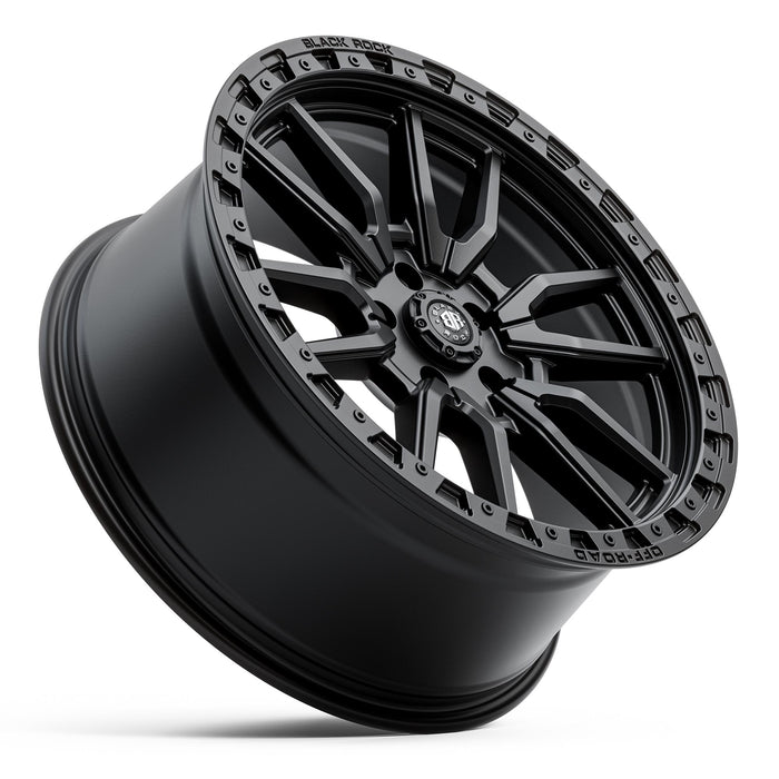 Black Rock Rambler 17x8.5 5x120 Satin Black alloy wheel