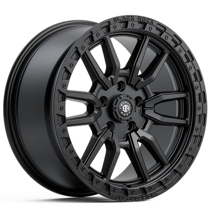 Black Rock Rambler 17x8.5 6x120 - Satin Black Finish Alloy Wheels