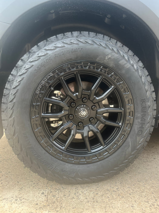 Black Rock Rambler 17x8.5 6x120 - Satin Black Finish Alloy Wheels