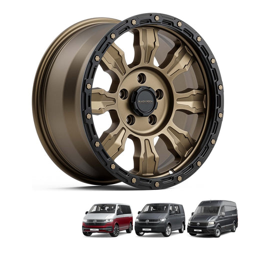 Black Rock Venture 17x8.5 5x120 Dark Bronze with Black Ring alloy wheel