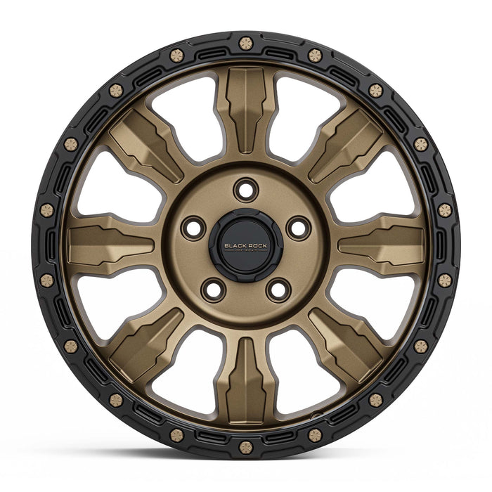 Black Rock Venture 17x8.5 5x120 Dark Bronze with Black Ring alloy wheel