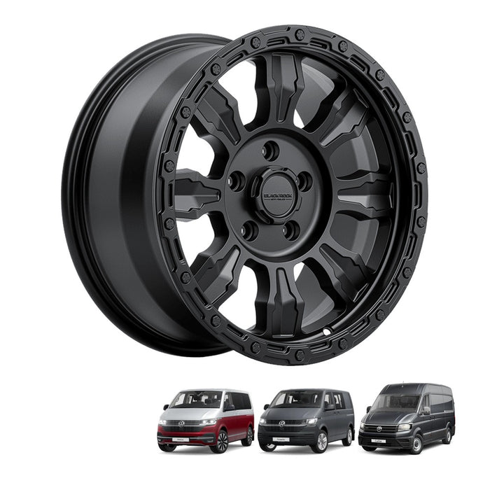 Black Rock Venture 17x8.5 5x120 Satin Black alloy wheel