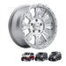 Black Rock Venture 17x8.5 5x120 Silver Machined alloy wheel