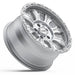 Black Rock Venture 17x8.5 5x120 Silver Machined alloy wheel