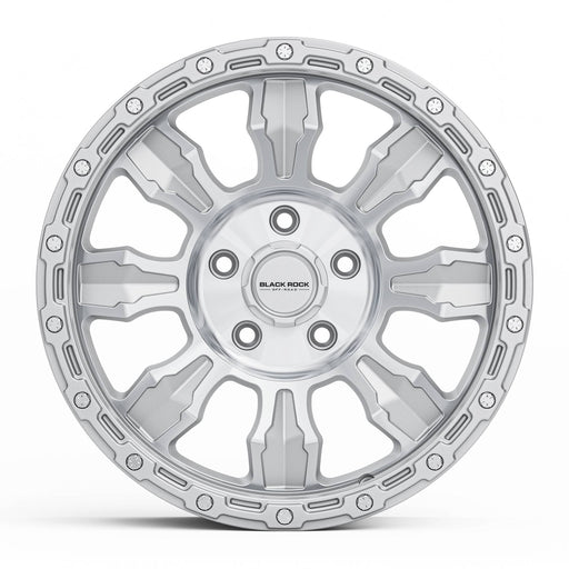 Black Rock Venture 17x8.5 5x120 Silver Machined alloy wheel