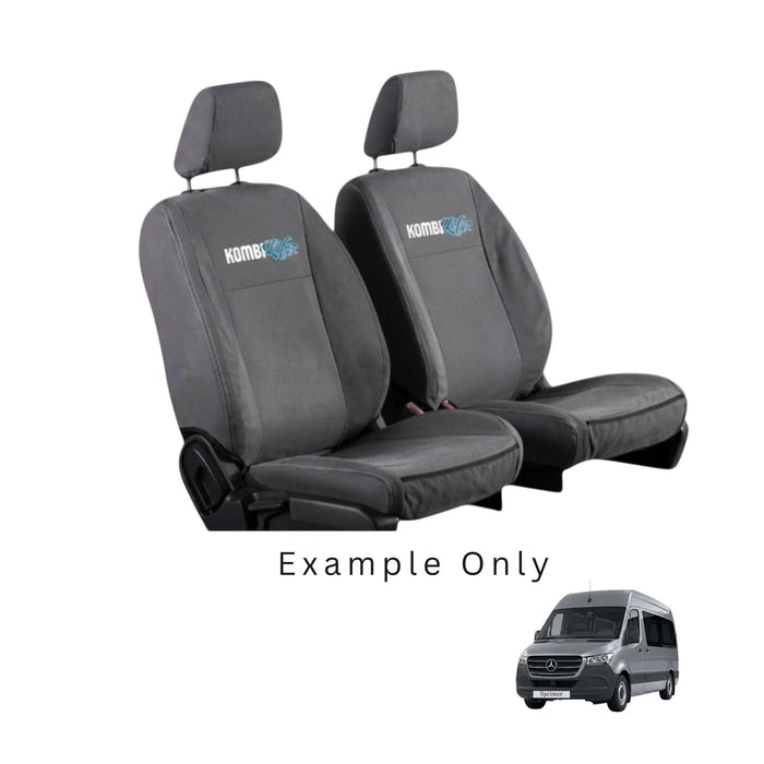 KombiLife Canvas Seat Cover For Mercedes-Benz Sprinter (2019+) – Front Pair – 2 Bucket Seats No Armrest – With Side Airbags