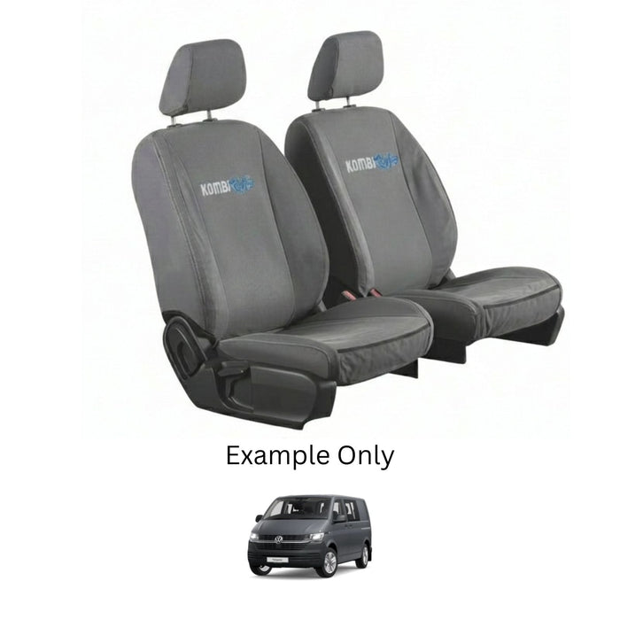 KombiLife Canvas Seat Covers For VW T6.1 Transporter – Fronts Only (Bucket Driver / Bench Passenger)