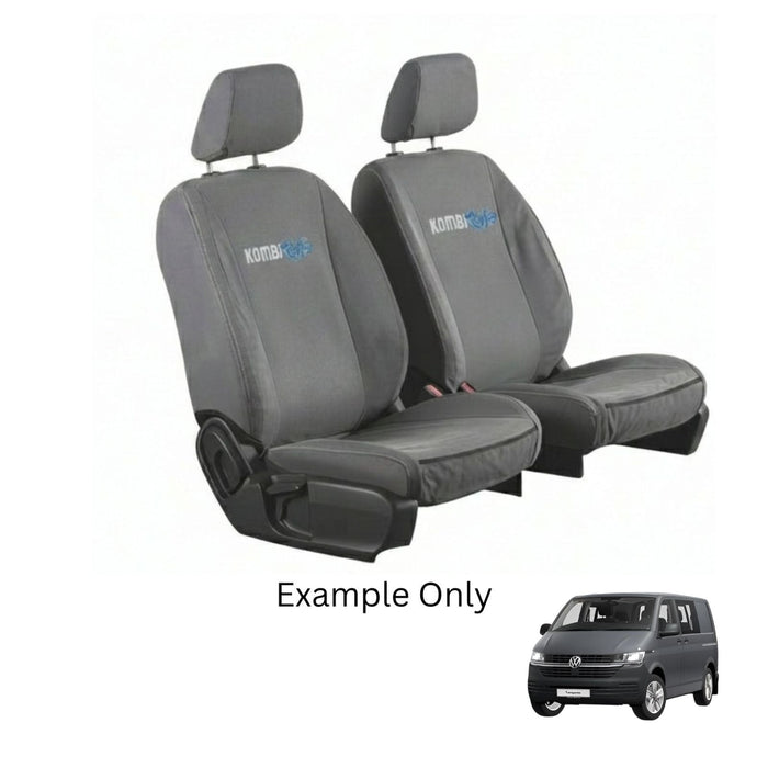 KombiLife Canvas Seat Covers For VW T6.1 Transporter – Fronts Only (Bucket Driver / Bench Passenger)
