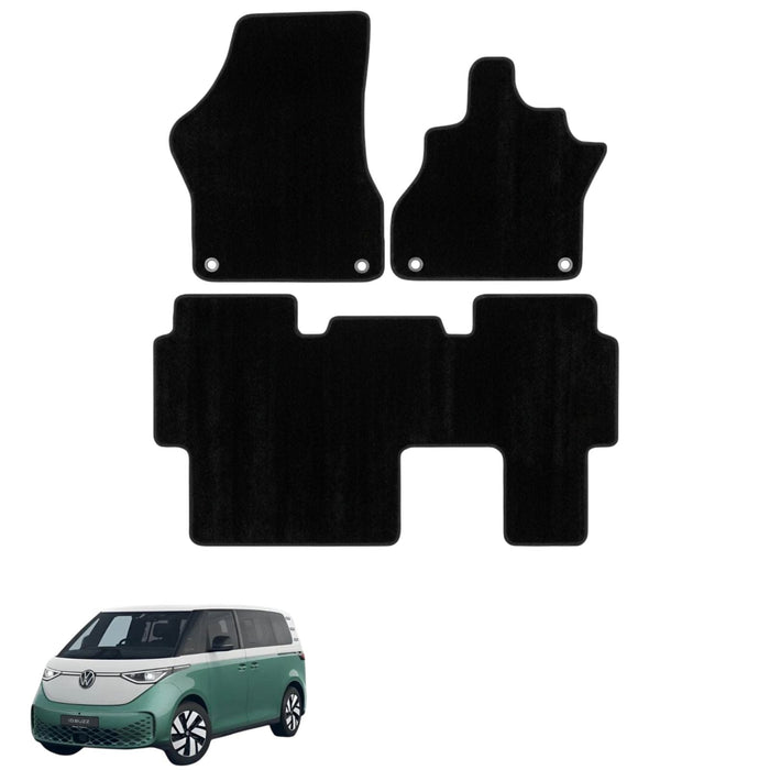 KombiLife Executive Rubber Floor Mats For ID Buzz SWB (5 Seater) – Full Set