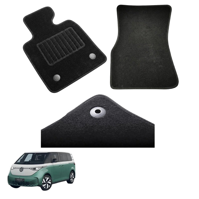 KombiLife Classic Carpet Floor Mats For VW ID. Buzz LWB (6 Seater) – Full Set – With Driver Side Heel Pad